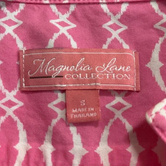 Magnolia Lane Masters Golf Tunic Top Women S Pink White Augusta National Shirt - Picture 2 of 9